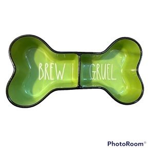Rae Dunn “Brew Gruel” pet bowl